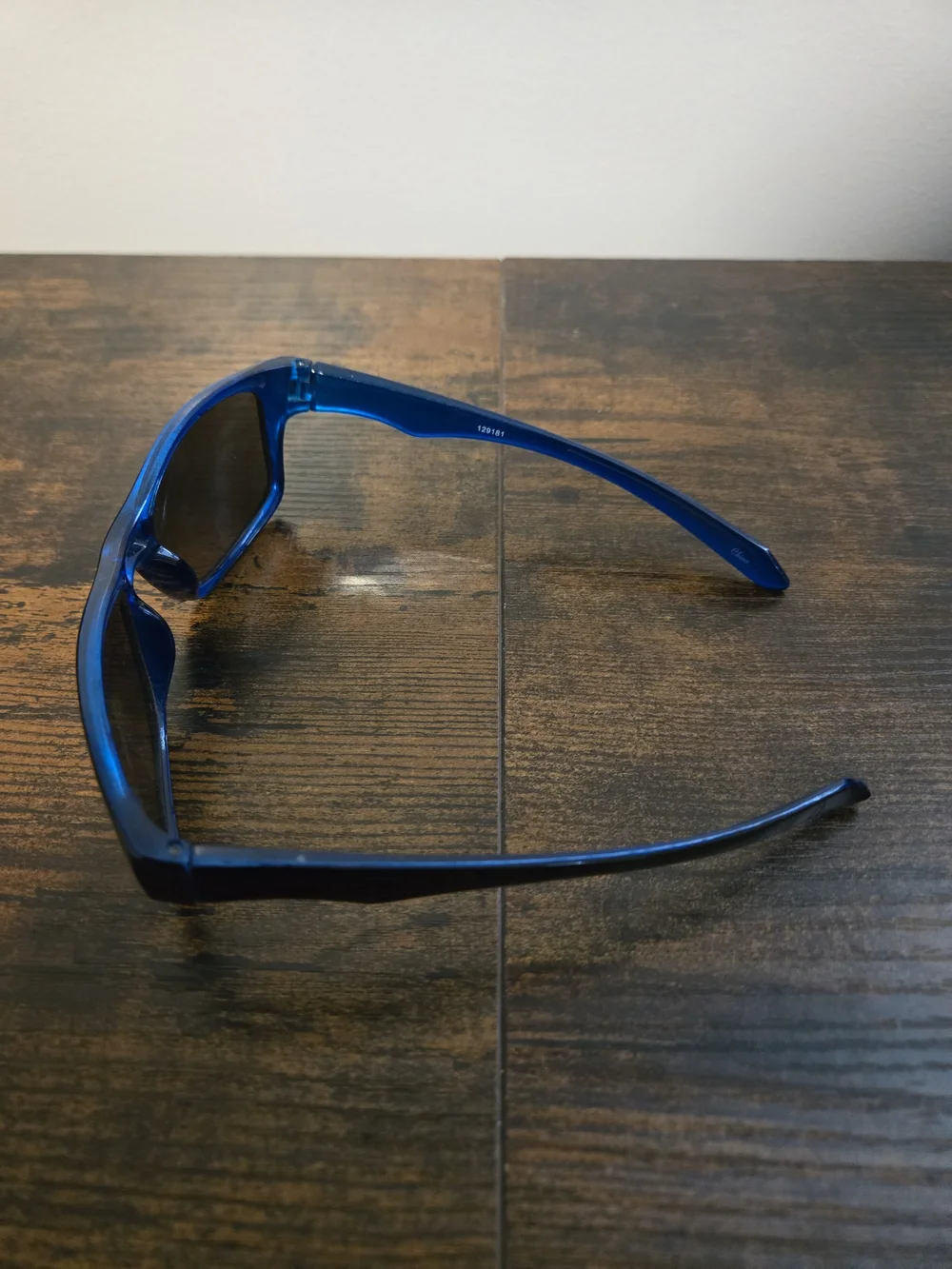 Blue Frame Sunglasses with Dark Lenses